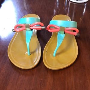 Pink and Blue sandals
